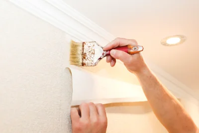 Pose de papier peint à la Bouillie — revêtements muraux et toiles de verre